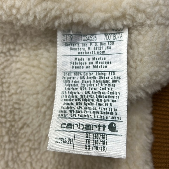 Carhartt Discontinued Sherpa Lined Wildwood Jacket 100815-211 Yellowstone XL - Picture 12 of 15